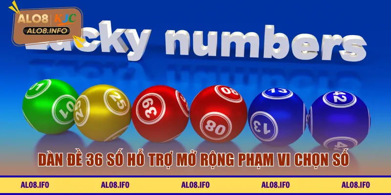 Dàn đề 36 số hỗ trợ mở rộng phạm vi chọn số 